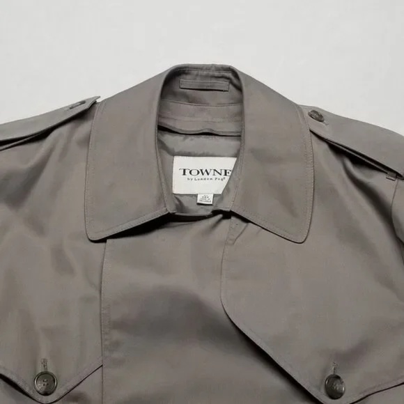 London Fog Towne Trench Coat Belt 42R - Picture 7 of 12